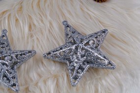 Bestent Ozdoby na vianočný stromček - hviezda 3ks 10,5cm SILVER