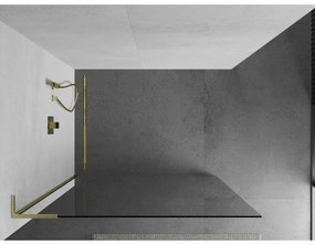 Mexen Kioto L, sprchová zástena Walk-In 55 x 200 cm, 8mm číre sklo, zlatý matný profil, 800-055-103-55-00