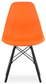 Set jedálenských stoličiek OSAKA oranžové (čierne nohy) 4ks