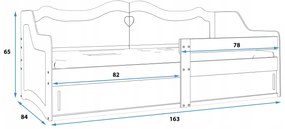 Interbeds Detská posteľ Júlia 160x80 biela + matrac