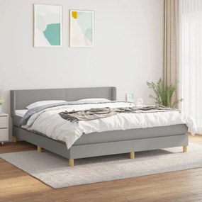 Boxspring posteľ s matracom bledosivá 180x200 cm látka 3130129