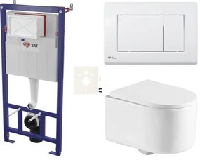 Závesný wc set do ľahkých stien / predstenová SAT SIKOSSTOR7220K, 1 ks