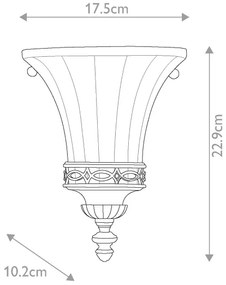 Feiss - Nástenné svietidlo DRAWING ROOM 1xE14/60W/230V