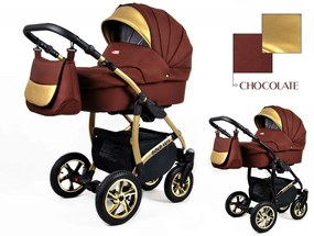 Kombinovaný kočík Raf-pol Gold lux - chocolate (2-kombinácia)