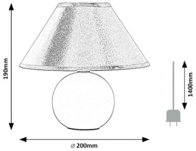 Rabalux 2146 stolná lampa Ariel