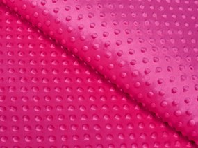 Biante Detská obliečka na vankúš Minky 3D bodky MKP-018 Purpurová 50 x 50 cm