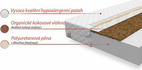 Detský matrac COCO MAX 190x80x10 cm - pena / kokos