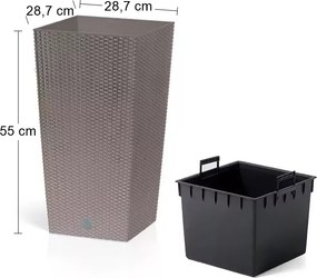 Plastový kvetináč DRTS300 30 cm - mocca