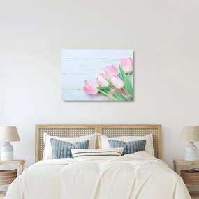 Sklenený obraz - Kytica tulipánov (70x50 cm)