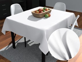 Biante Štvorcový bavlnený saténový obrus ST-020 Biely 90x90 cm