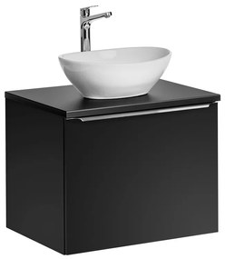 Závesná skrinka SantaFe I s doskou a umývadlom 60 cm čierna