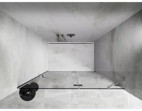 Mexen, Mexen Lunar pravé otočné sprchové dvere 130 cm, transparentné, chróm - 834-130-000-01-00-P