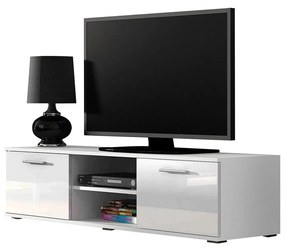 TV stolík 140 Boho B4, Farby: biela / biely lesk