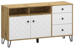 Komoda Sorrento E 2d 3s Dub Artisan/Biely