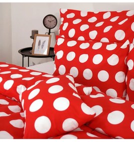 Obliečky bavlnené Dots červené EMI