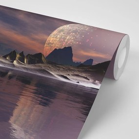 Samolepiaca tapeta futuristická planéta - 150x100