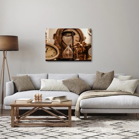 Sklenený obraz - presýpacie hodiny (70x50 cm)