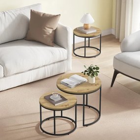 Sada 2 konferenčných stolíkov OSKAR čierne nohy