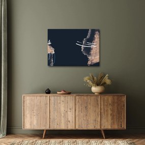 Obraz - Tmavomodrá abstrakcia (70x50 cm)