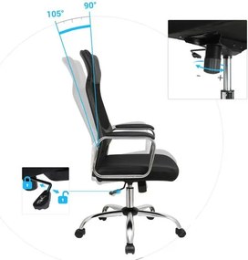 Kancelárska ergonomická stolička, čierna