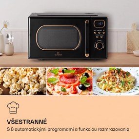 Klarstein Julieta, mikrovlnná rúra s grilom, 20 l, 700/800 W, Ø 25,5 cm, 8 programov