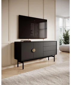 TV skrinka/stolík Stellia S1  (čierna). Vlastná spoľahlivá doprava až k Vám domov. 1099067