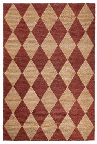 Ručne tkaný koberec s prímesou juty v terakotovej farbe 160x230 cm Effie Diamond – Flair Rugs