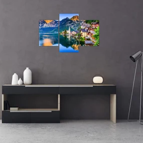 Obraz - Alpská dedina (90x60 cm)