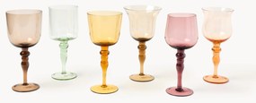 Ručne vyrobené poháre na víno Goblet, 6 ks
