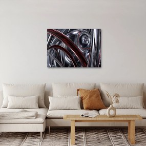 Obraz sivej abstrakcie (70x50 cm)