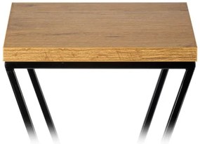 Stojan na kvety 70x24 cm čierna/hnedá