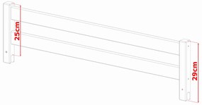 Odnímateľná zábrana z masívu na dosku 19 mm - 88 cm