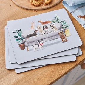 Korkové prestieranie 4 ks 21.5x29 cm Curious Dogs - Cooksmart ®