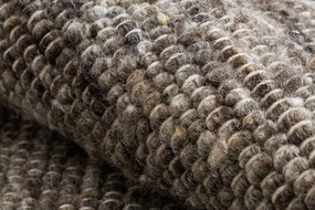 Koberec NEPAL 2100 kruh, vlnený, obojstranný, prírodný,  stone/grey