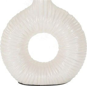 Biela keramická stolová lampa s textilným tienidlom (výška 43 cm) Seta – Mauro Ferretti