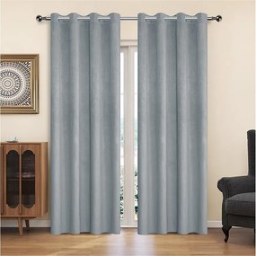 Záves na krúžkoch YC11933/200G/136/140x250 cm svetlosivý