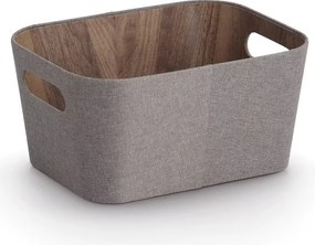 Zeller Present Úložný box s držadlami, FABRIWOOD, hnedý, 30,5 x 23 x 15,2 cm