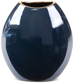 KERAMICKÁ VÁZA AMORA 18X9X20 CM TMAVOMODRÁ
