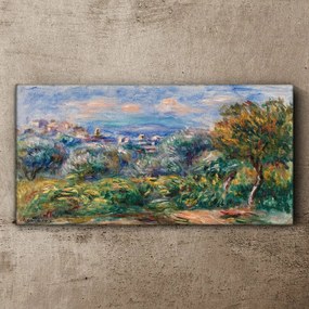 Obraz na plátne Abstrakcia lesné mestskej neba
