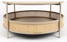 Okrúhly konferenčný stolík v béžovo-prírodnej farbe ø 80 cm Makoto – White Label