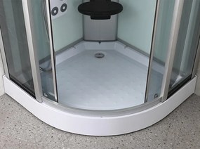 Terra Hydromasážny box WSH7118WS biely, 100x100 so saunou