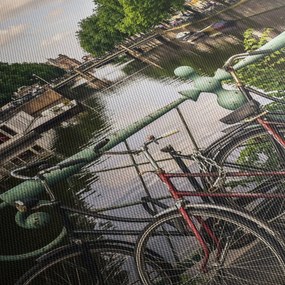 Obraz bicykla v meste (70x50 cm)