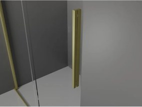 Mexen Velar, sprchový kút s posuvnými dverami 110 x 85 cm, 8mm šedé sklo, zlatá matná, 871-110-085-41-55