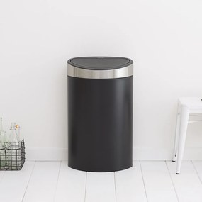 Brabantia Touch Bin NEW 40L Matná čierna veko lesk