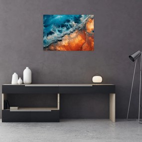 Sklenený obraz - Voda a oheň (70x50 cm)