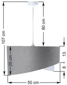 Luster na lanku GALAXY 1xE27/60W/230V