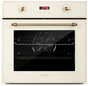 Klarstein Elizabeth, vstavaná rúra, retro dizajn, 6 funkcií, 50 – 250 °C, krémová