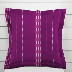 Biante Bavlnená obliečka na vankúš s lemom Olivia OL-002 Pásiky na fialovom 40 x 40 cm