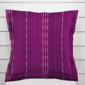 Biante Bavlnená obliečka na vankúš s lemom Olivia OL-002 Pásiky na fialovom 30 x 50 cm
