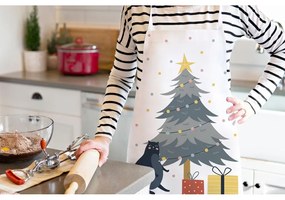 Vianočná bavlnená zástera Crazy Cat Xmas – Butter Kings